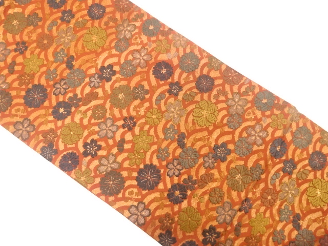 JAPANESE FUKURO OBI / KARA-ORI / WOVEN FLOWER